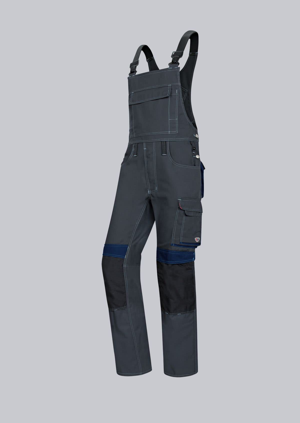 BP 1820-565-4832 Men'S Work Trousers, Higher Waist At The Back, 285,00 G/M², Fabric Blend With Stretch, Brown/Black, Size 34N