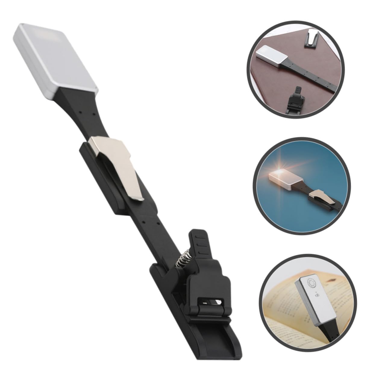 Lampada Libro LED Clip Magnetico, Ricaricabile USB 250mah