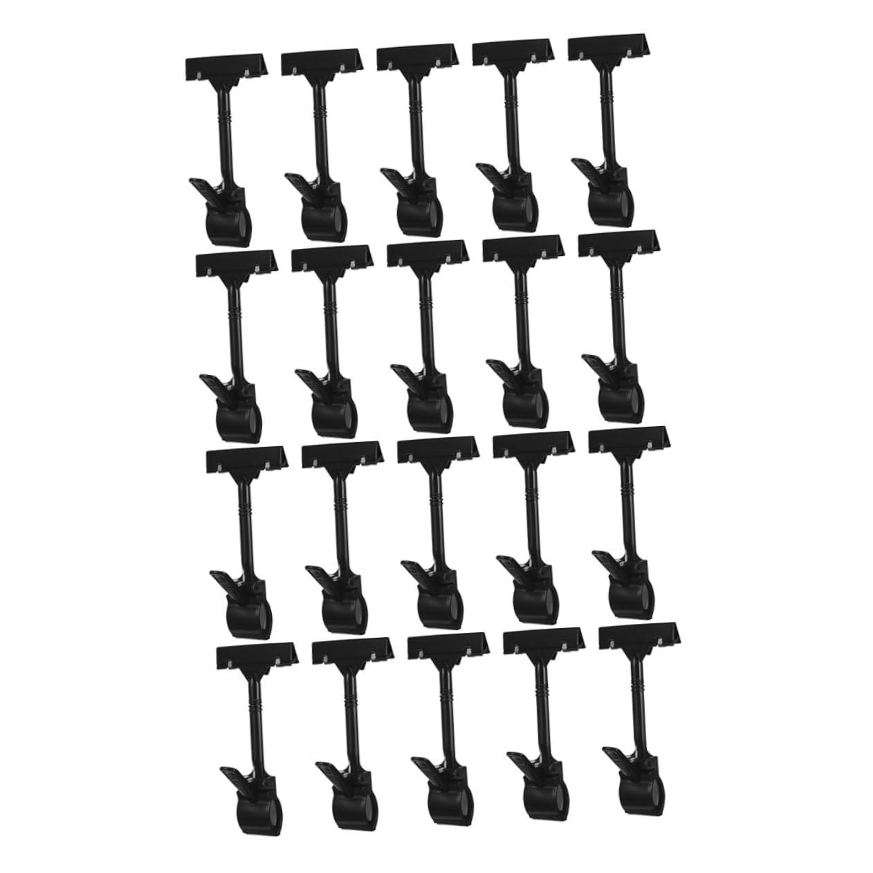 21 Pezzi Cartellini in Plastica Resistente Clip Rotanti per Esposizione Segni in Supermercati e Negozi Retail Aggancio Sicuro e Design per Visualizzazione Prezzi e Promozioni
