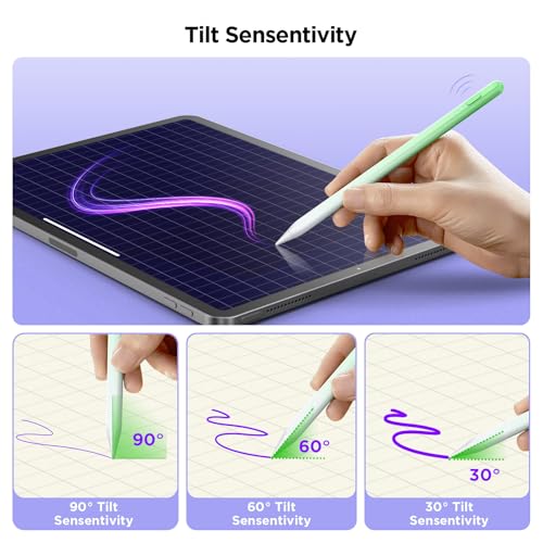 Image of Stylus Pen for iPad 2018-2024, 15Mins Fast Charge for Apple iPad Pencil, Palm Rejection,Tilt Sensitivity,Pencil for iPad 10 /9 /8 /7 /6, iPad Pro 12.9 inch /11 inch /13 inch M4, iPad Air 5 /4 /3 /11 inch-13 inch M2, iPad Mini 6 /5