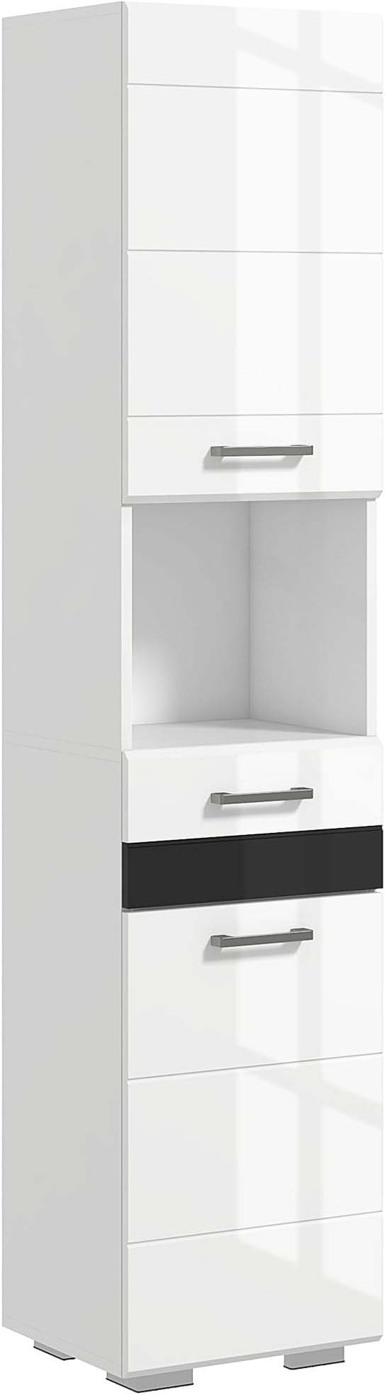 Armadio Da Bagno Alto E Stretto EUGAD - Mobile Salvaspazio Con Ante, Cassetto E Ripiani Regolabili - Foto 9