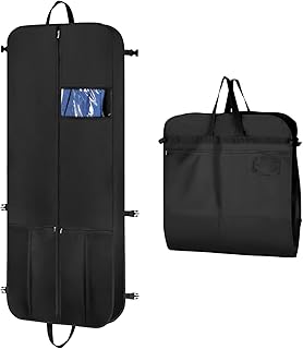 KEEGH Garment Bags for Travel 54" Tri-fold Garment Bag for Dresses Long Suit Bags Dress Bags for Closet Storage Hanging Cl...