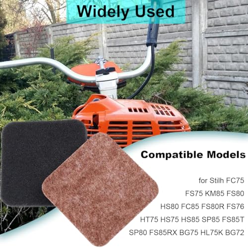 ZAMDOE FS85 Air Filter Kit Replacement for Stihl FS80 FC75 FS75 KM85 HS80 FC85 FS80R FS76 HT75 HS75 HS85 SP85 FS85T SP80 FS85RX String Trimmer Brushcutter with Spark Plug Fuel Fliter Primer Bulb - Image 4