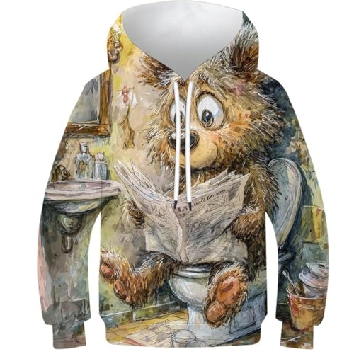 Sweat à capuche 3D créature idée cadeau originale ado 10 à 12 ans vêtement chaud