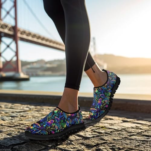 Image of Womens Slip On Walking Shoes Non Slip Loafer Breathable Holiday Travel Shoe Lightweight Casual Low Top Sneakers SizeUS 5.5-11.5