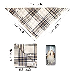 5PCS-Dog-Bandanas-with-Button-Thick-Triangle-Bibs-Dual-Layer-Soft-Cotton-Scarves-for-Small-Medium-Boy-Girl-Puppy-Cat-Pet-Baby-Square-Plaid-Printing-Washable-Kerchief-Halloween-Costumes-Outfits - Cucciolini Doodles   5PCS-Dog-Bandanas-with-Button-Thick-Triangle-Bibs-Dual-Layer-Soft-Cotton-Scarves-for-Small-Medium-Boy-Girl-Puppy-Cat-Pet-Baby-Square-Plaid-Printing-Washable-Kerchief-Halloween-Costumes-Outfits