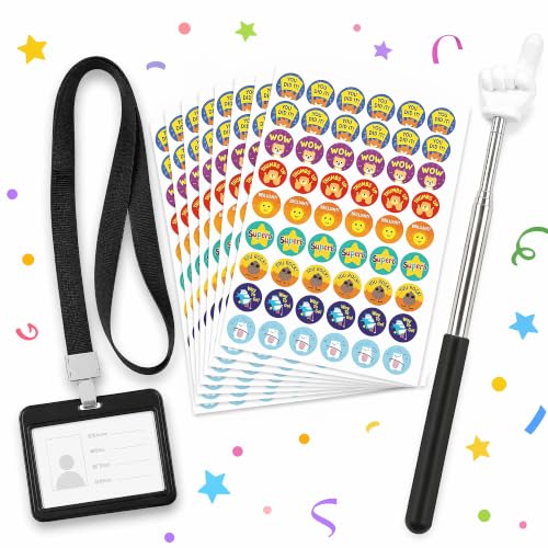 Kids Pretend Teacher Set Unframed Kids Glasses Role Play Teachers Lanyard