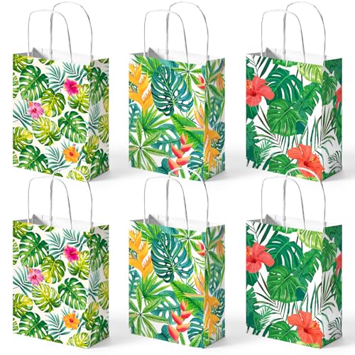 VGOODALL 16 Pack Gift Bags, 5.5" x 2.8" x 8" Basketball Party Favor Bags with Handles for Sports Theme Birthday Party Supplies