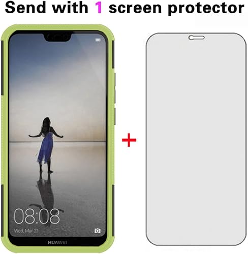 Miniatura 107 de Funda de teléfono para Huawei P20 Pro con protector de pantalla de vidrio templado y soporte soporte rígido híbrido protector accesorios para celda