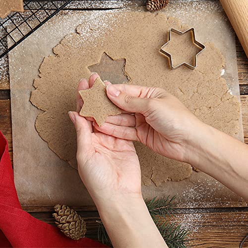 Kukifun Star Of David Cookie Cutters 5Pcs,Hanukkah Six-Pointed Star Shaped Cookie Molds Assorted Size Stainless Steel Biscuit Cutters For Kitchen Baking Sandwich Birthday Christmas Party thumb #7