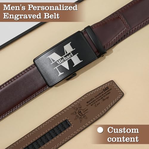 Personalized Belt for Men, Custom Leather Belts with Names, Personalized Engraved Gifts for Fathers Day4