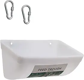 Ｂｅｓｇａ Alimentador de aves suspenso, bebedouro para galinhas, 11x6,7x5,5 polegadas, grande capacidade, multifuncional