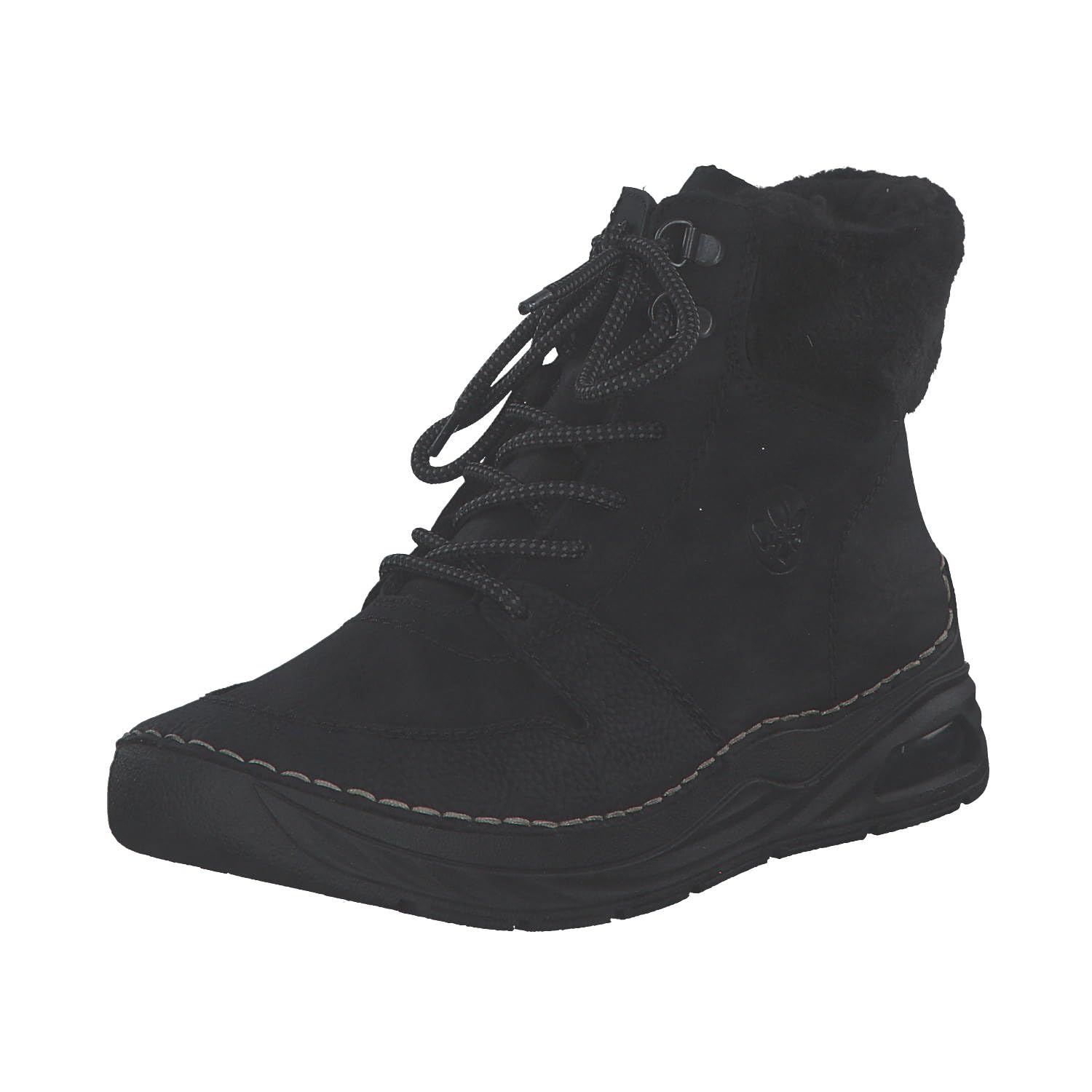 Rieker 44555-60 Women's Lace-Up Boots, Synthetic, Beige, Black 00, 3.5 UK