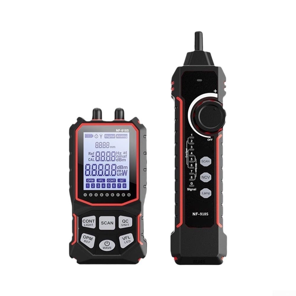 NF-918S Glasfasertester mit OPM & für vfl - PoE Spannungsprüfung für rj45 Kabeltester - 60V Schutz Typ-C