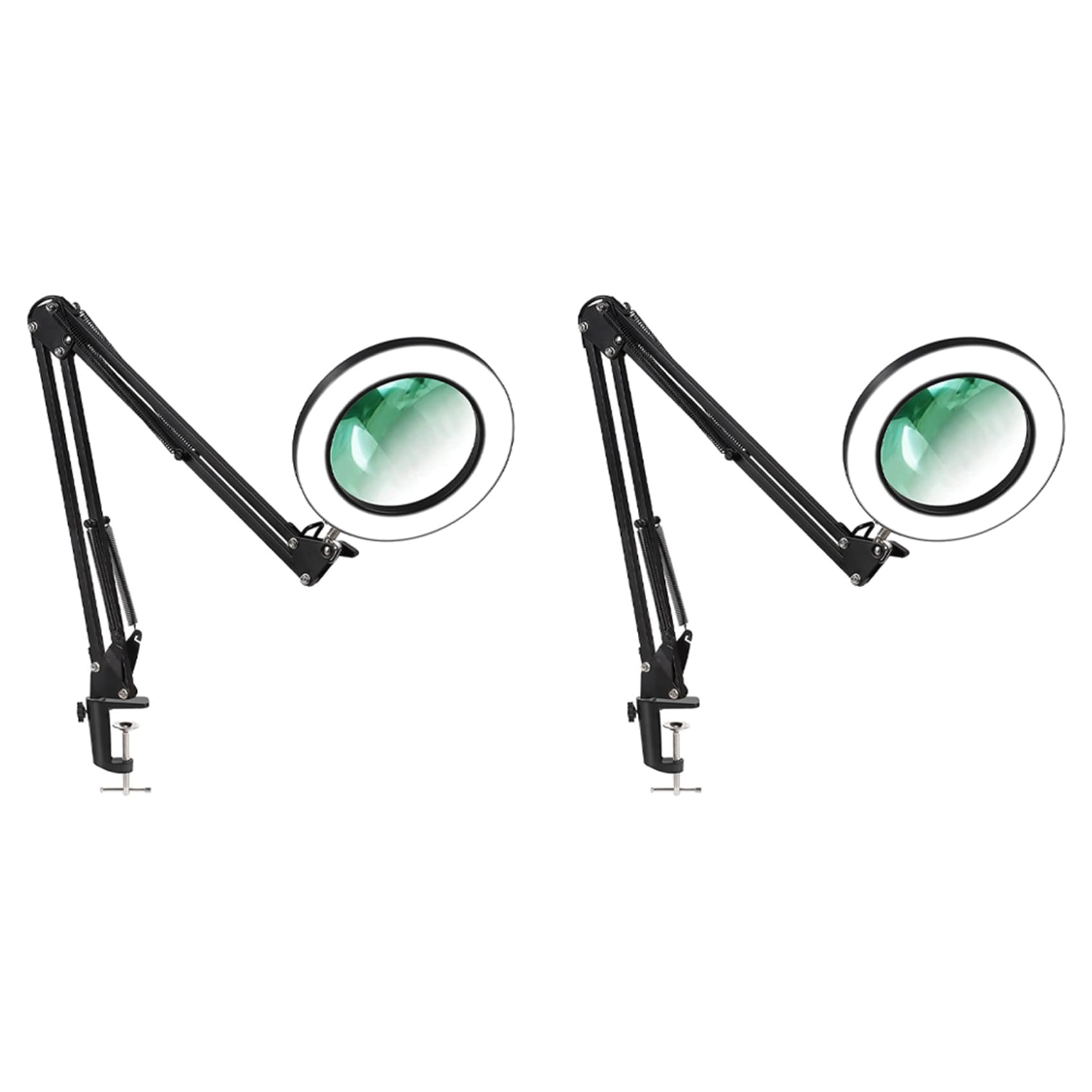 Wuden 2X Magnifying Glass with Light and Bracket,3 Color Modes Stepless Dimmable LED Desk Lamp, Used for Reading and Repairing
