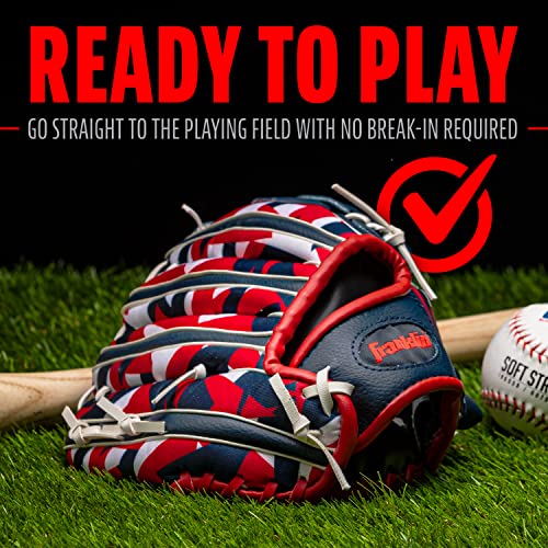 Image of Franklin Sports Kids Baseball Gloves - RTP Youth Teeball Glove + Ball Set - Boys + Girls Teeball Mitt Set - Kids + Toddlers - 9.5 inch