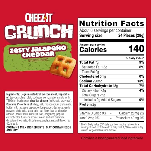 Cheez-It Crunch Cheesy Baked Snacks, Lunch Snacks, Variety Pack (3 Bags) - image 2