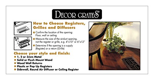 Decor Grates SPH610-NKL Scroll Floor Register, 6-Inch by 10-Inch, Nickel, Brushed Nickel Finish, 6x10 - Image 4