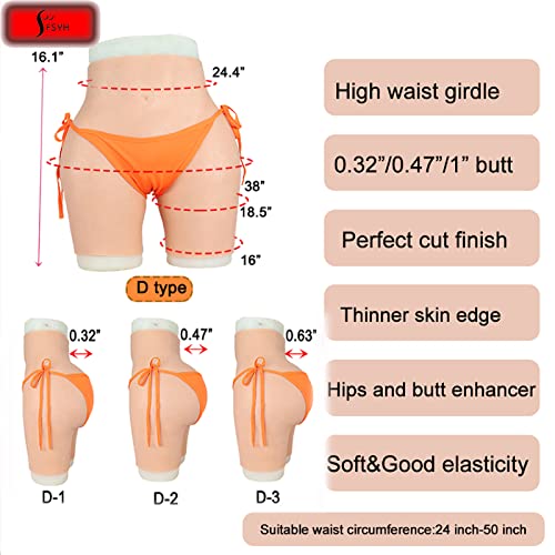 FSYH Calça de silicone para levantamento de bumbum modelador modelador de bumbum shorts de controle