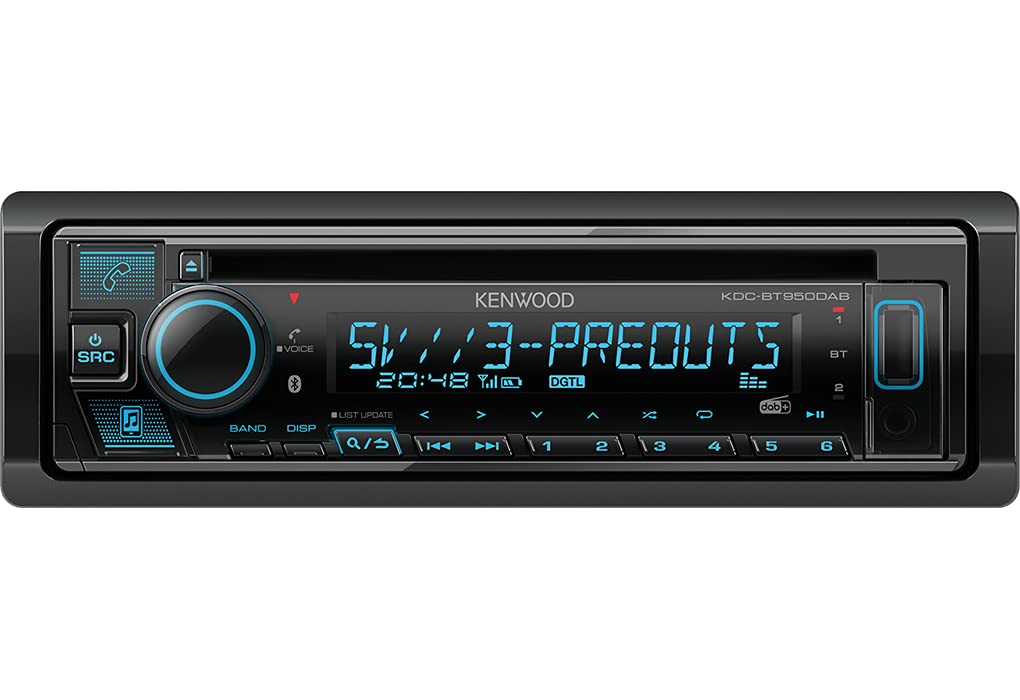 Kenwood KDC-BT950DAB CD-Autoradio mit DAB+ & Bluetooth Freisprecheinrichtung (USB, AUX-In, Hochleistungstuner, Spotify Control, Soundprozessor, 4x50 W, var. Beleuchtung, DAB+ Antenne)