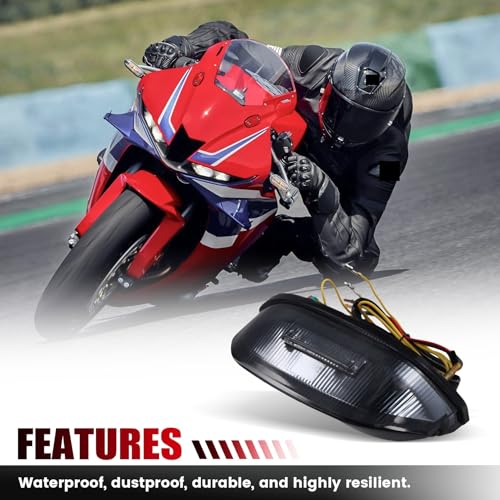 Luz trasera de freno intermitentes integradas CBR600RR 2013 2015 2018 2020 2022 negro 5