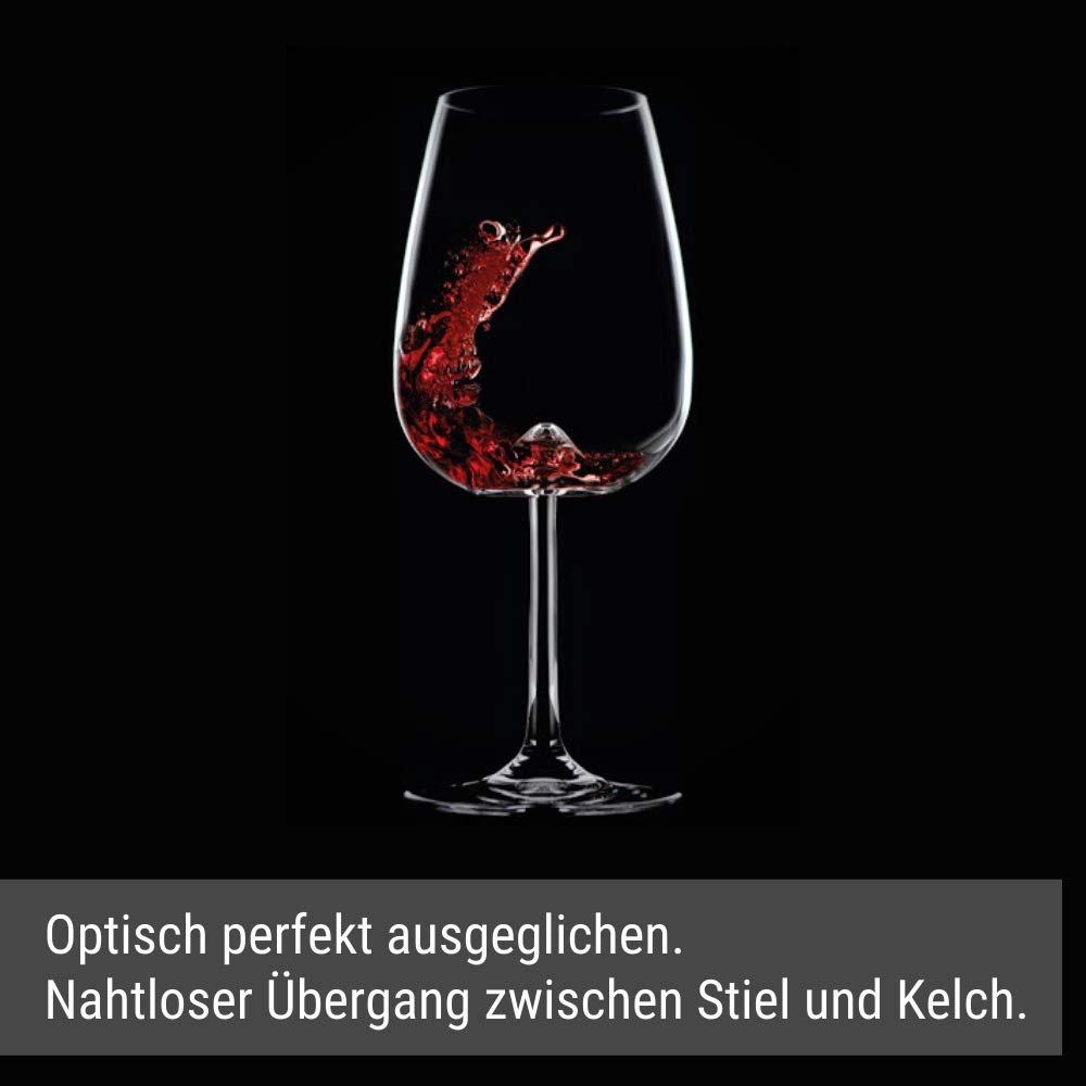 Stölzle Lausitz copa de vino Vulcano Universal 485 ml, set de 6 copas de vino con cono de aroma, aptas para lavavajillas