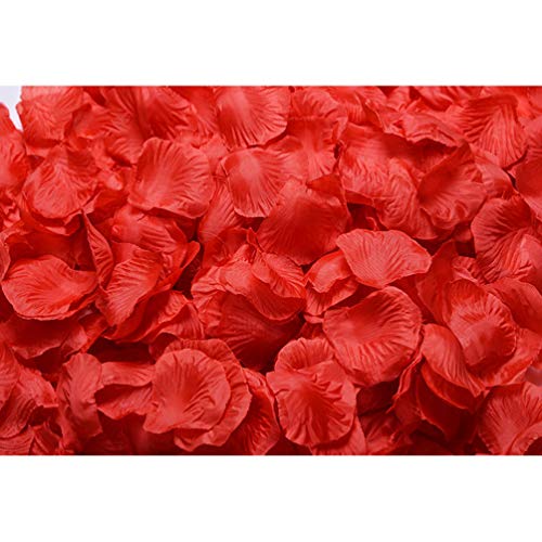 Amosfun 2000 peças de pétala de rosa artificial realista folha de rosa falsa ornamento de centro de