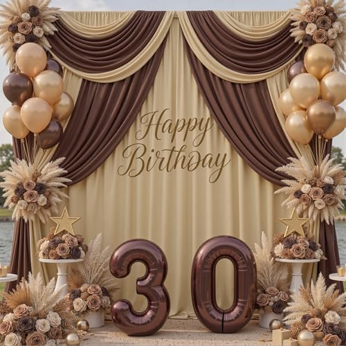 Cortinas de fondo champagne 20x10ft 4 paneles miniatura 6