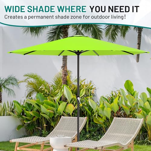 Image of AreShark 12 FT Patio Umbrella for Outdoor, Outdoor Table Umbrella with Crank, Outdoor Patio Umbrellas with 8 Sturdy Ribs, Patio Umbrellas for Market, Garden, Pool (Apple Green)