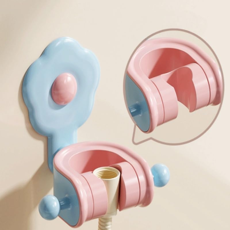 Dopamine Flower Shower Bracket Holefree Bathroom Can Fix Shelf