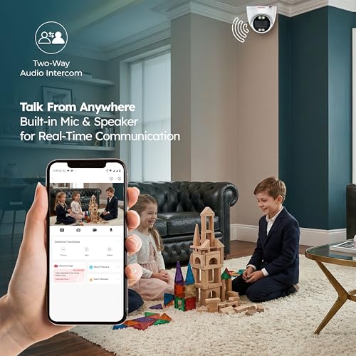 Image of MANOMAY 3MP WiFi CCTV Dome Camera | BIS-ER (STQC Certified) | Full Color Night Vision | Human Detection | 2-Way Audio | 10X Zoom | Memory Card up to 256GB & Cloud | Alexa Support