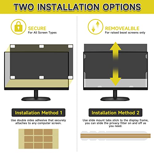 24 Inch Computer Privacy Screen Protector, Anti Glare & Anti Scratch Monitor Screen Filter Compatible With All 24 Inch Widescreen Computer With 16:9 Aspect Ratio #TOP6