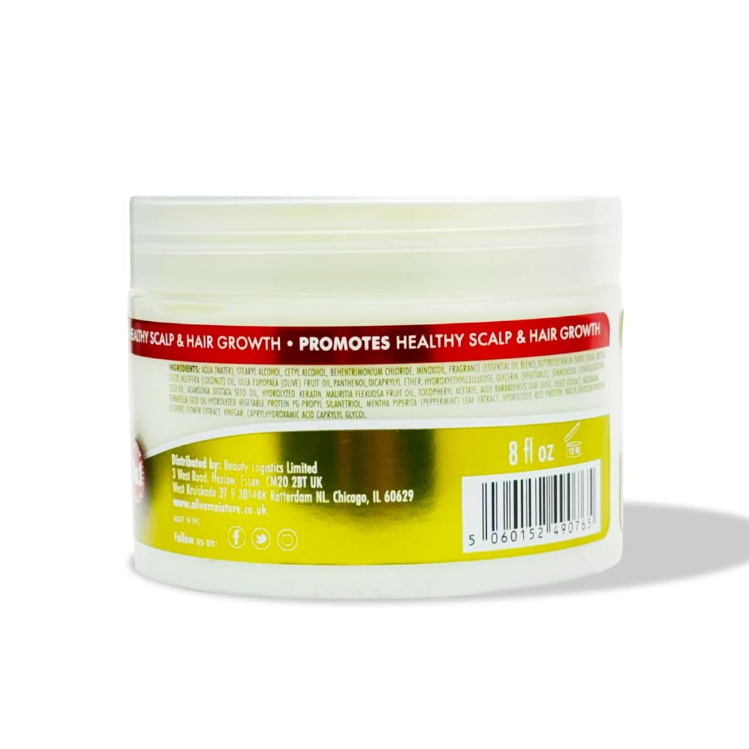 Olive Moisture Hair Growth Cream 8oz (237ml), Stimulates Hair Growth, Deep Moisture, Shine Boost - Image 2