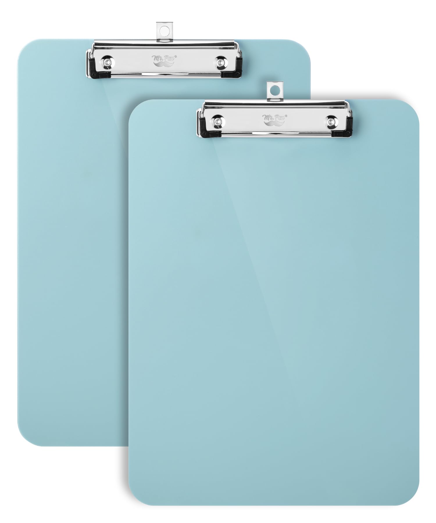Mr. Pen- Plastic Clipboard, 12.5" x 9", 2 Pack, Clipboard Plastic, Low-Profile Metal Clip with Retractable Hanging Hole