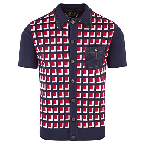 Gabicci Vintage Retro Gosling Limited Editon Polo Cardigan (Navy 2XL) Cover