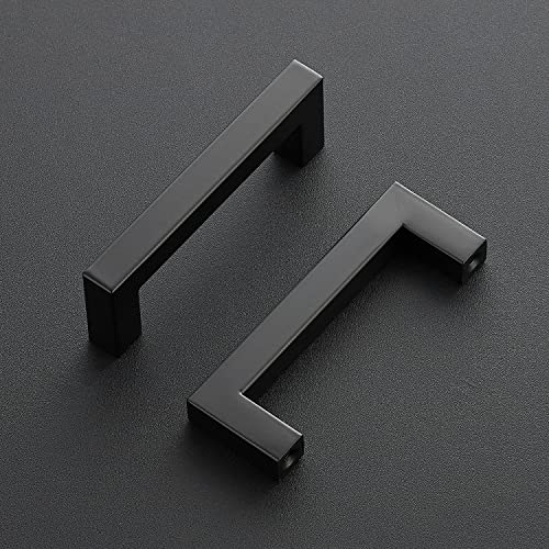 Image of Ravinte 32 Pack 3-1 /2 Inch Kitchen Square Cabinet Handles Matte Black Dresser Pulls Black Drawer Pulls Cabinet Hardware Kitchen Handles for Cupboard Drawers