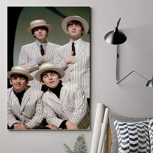 LUISAS Poster décoratif sur toile The Beatles – Impression d’art moderne pour chambre à coucher – 30 x 45 cm - Les Beatles, Paul McCartney, John Lennon, RIngo Starr, George Harrison LUISAS Poster décoratif sur toile The Beatles - Impression d'art moderne pour chambre à coucher - 30 x 45 cm – Image 7