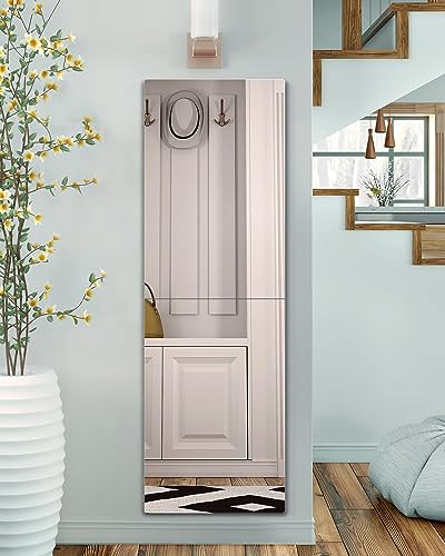 Image of Shatterproof Wall Mirror Full Length for Bedroom, Acrylic Gym Mirrors for Home, Extra Thick: 0.12 inch, 10.04 x 14 inch x 1 Pcs, Workout Mirrors Safe for Kids, Over The Door, Long Wall Mounted