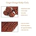 REMY Human Hair Bundle Orange Color Kinky Curly 1 Bundle Wet and Weave Colored Bundle for Women Hair Extension 26 Inch Color #350 Ginger Orange
