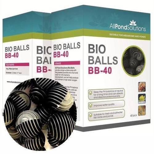 allpondsolutions Bio Balls Filter Media For Pond & Aquarium Fish Tanks - 40 Balls Size 26mm