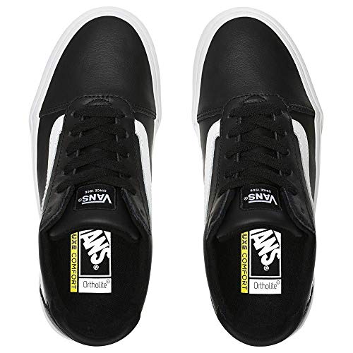 Vans Vans Women's Ward Deluxe Sneaker, Tumble Black White, 5.5