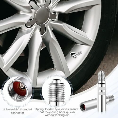 Image of Tire Valve Extender, 4 Pcs Tire Valve Extension - 39mm Valve-Stem Extension for Car, Motorcycle, Truck
