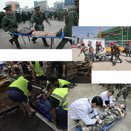 Folding Rescue Stretcher, Patient Emergency Medical Stretcher, Outdoor Lifesaving Back Stretcher, Portable Gurney Stretcher Lightweight Aluminum Alloy Stretcher(Camouflage)
