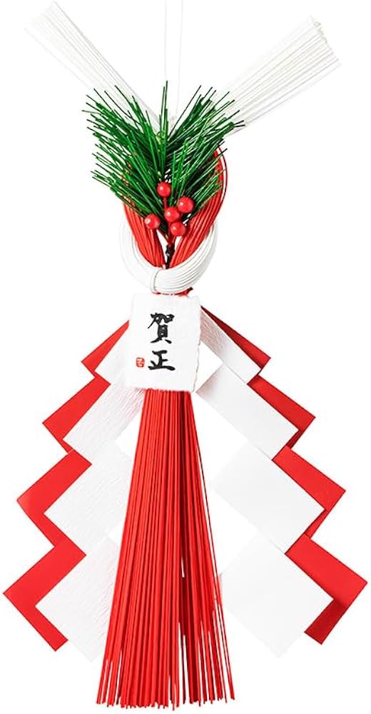 Amazon.co.jp: アンドエヌイー(&NE) 飯田水引 お正月飾り 紙垂 紅白