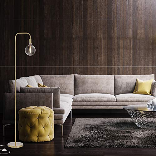 Globe Electric 67068 Holden 70" Floor Lamp, Matte Brass, In-Line On/Off Foot Switch #TOP3
