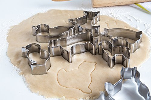Fox Run Farm Animal Cookie Cutters, 1 X 3.5 X 3.5 Inches, Metallic #TOP4