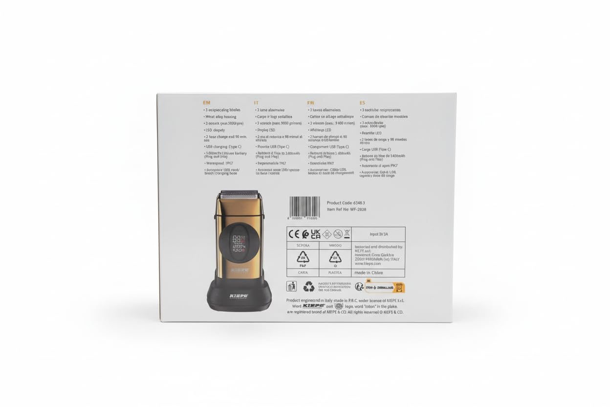 KIEPEPROFESSIONAL SHAVER SERIE 6540 RASOIO ORO