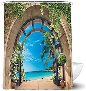 SCVBLJS Flowers and butterflies Shower Curtain Waterproof Bathroom Bathtub Anti-Mildew Polyester Fabric Bathroom Shower Curtain Garden green scenery floral and Butterfly curtain With Hooks 180X180cm