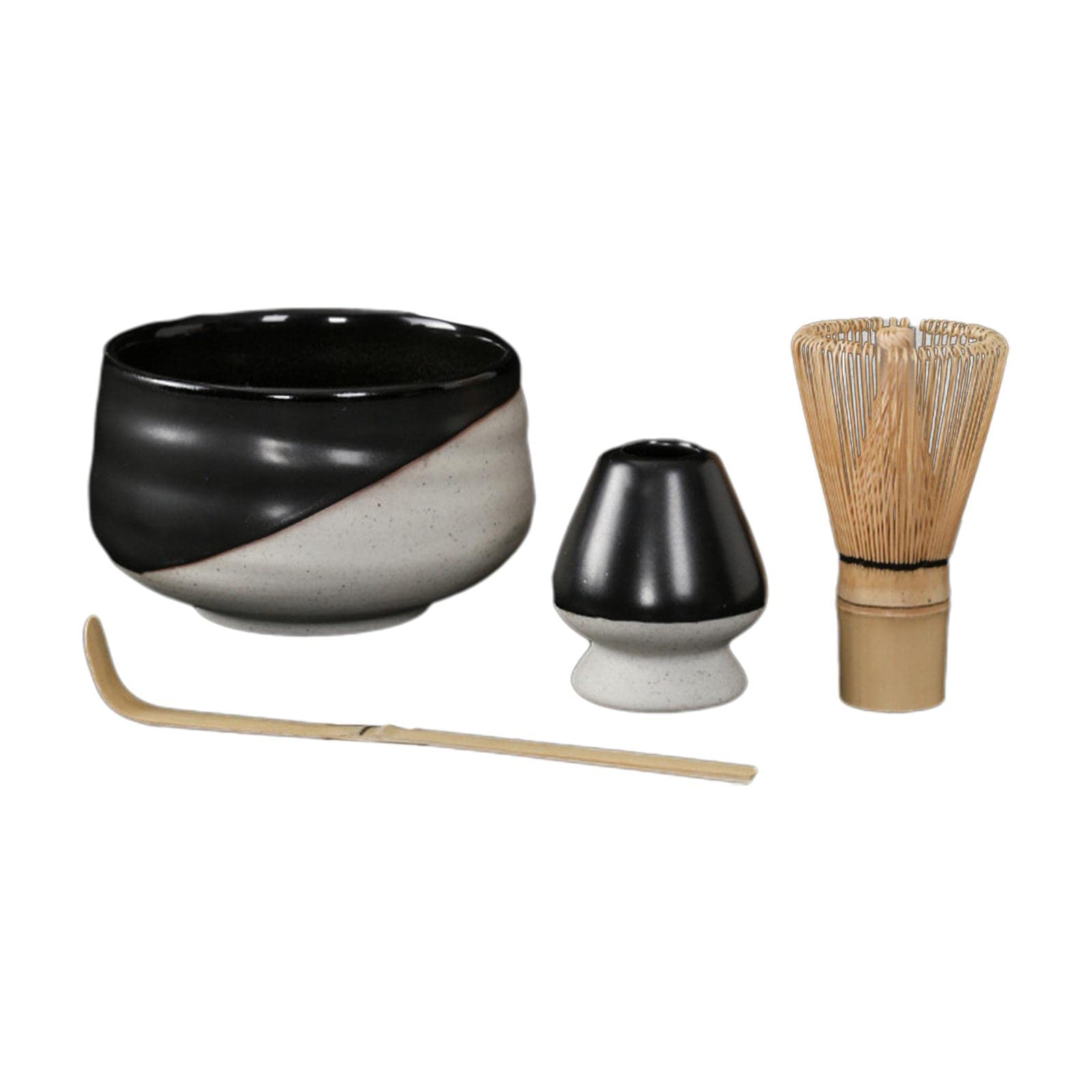 4 Pezzi Matcha Set Cerimonia del tè Frusta Matcha Frusta Supporto Cucchiaino Utensili Strumenti per Bevande Famiglia Amici Amanti del tè