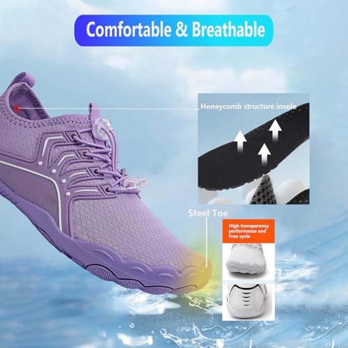 Image of Hike Barefoot Shoes Women Men Pro Water Footwear Wide Toe Box Non-Slip Unisex Athletic Outdoor Running Shoes